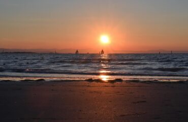 sunset over the sea