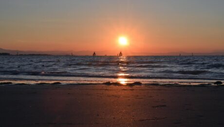 sunset over the sea